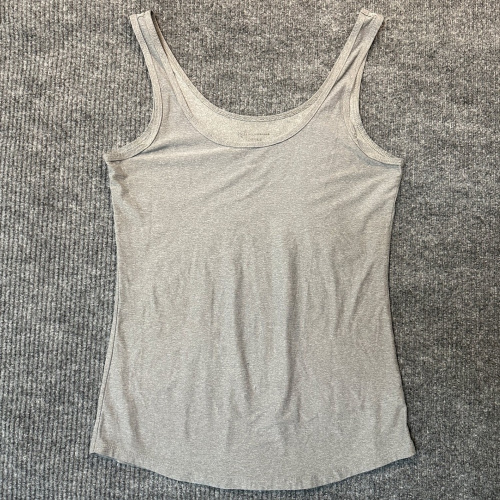No Boundaries Scoop Neck Tank Top Large 11-13 Heather Grey Cotton Blend